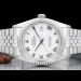 Rolex Datejust 36 Bianco Jubilee White Milk Roman Dial 16234 